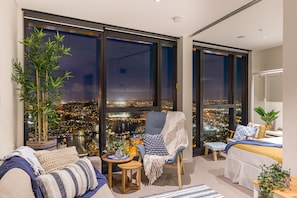 Living area - Hamptons Retreat on Level 77 Skytower (Brisbane)