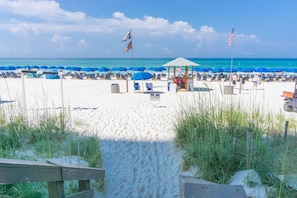 On the beach, beach towels - Emerald Bch Resort, Oceanfront! 6th Floor! Free Beach Chairs! Starbucks! Skybar! (Panama City Beach)