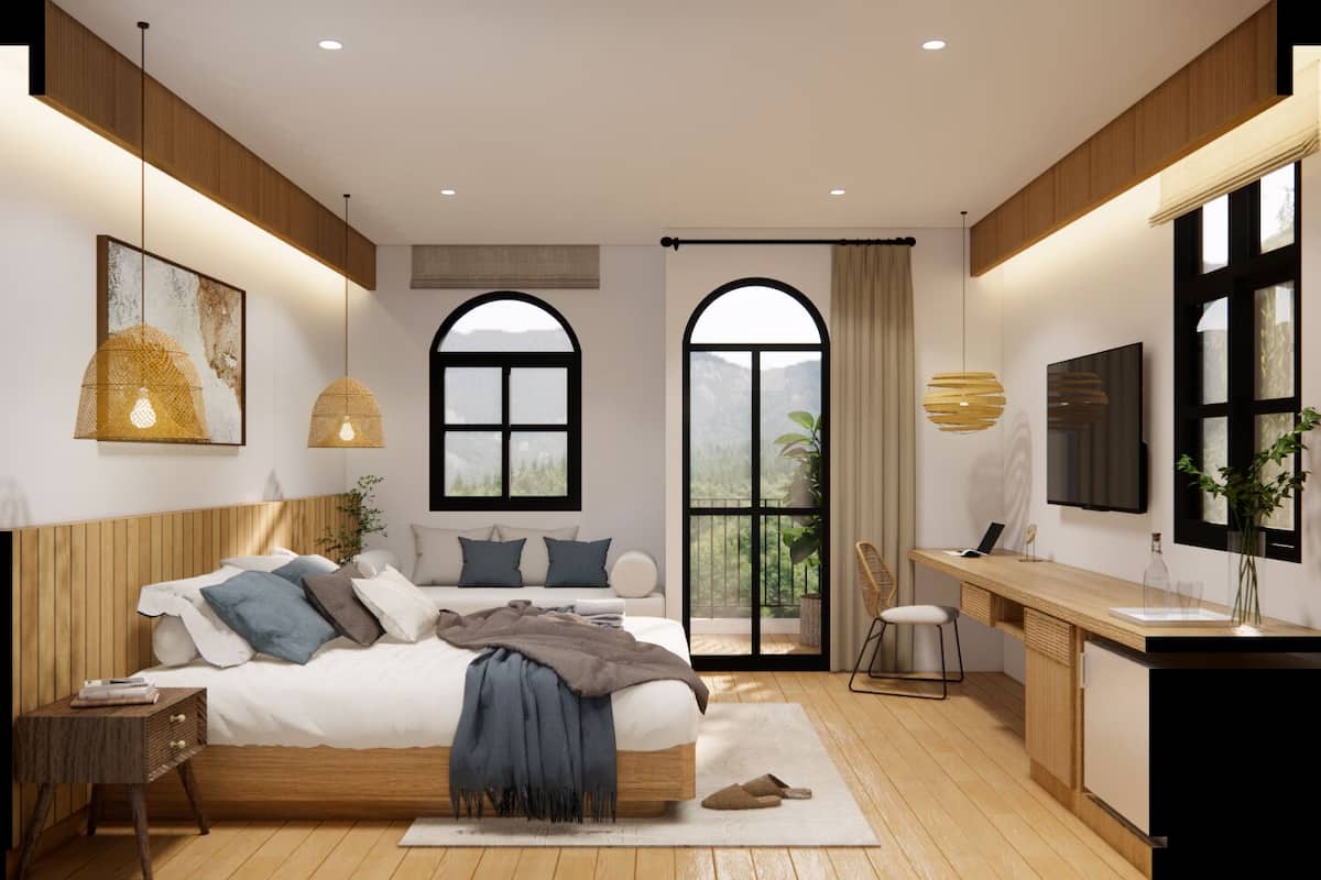 King Room Mountain View | Escritorio y wifi gratis