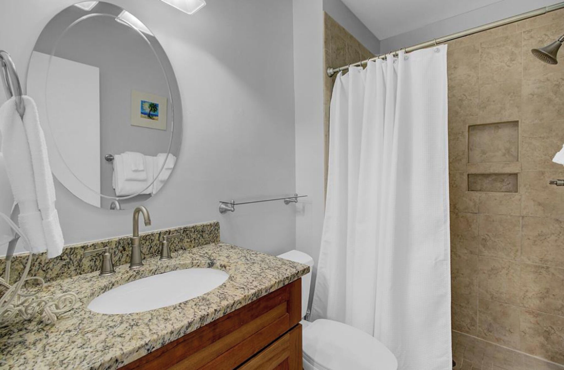 Attached bath.