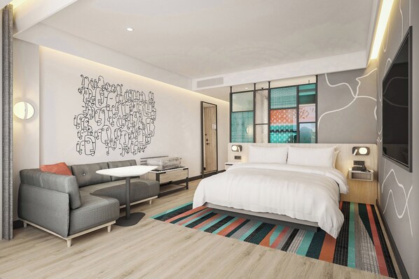 aloft king, Room, 1 King Bed, Balcony | In-room safe, desk, iron/ironing board, bed sheets - Aloft Bali Kuta at Beachwalk (Kuta)