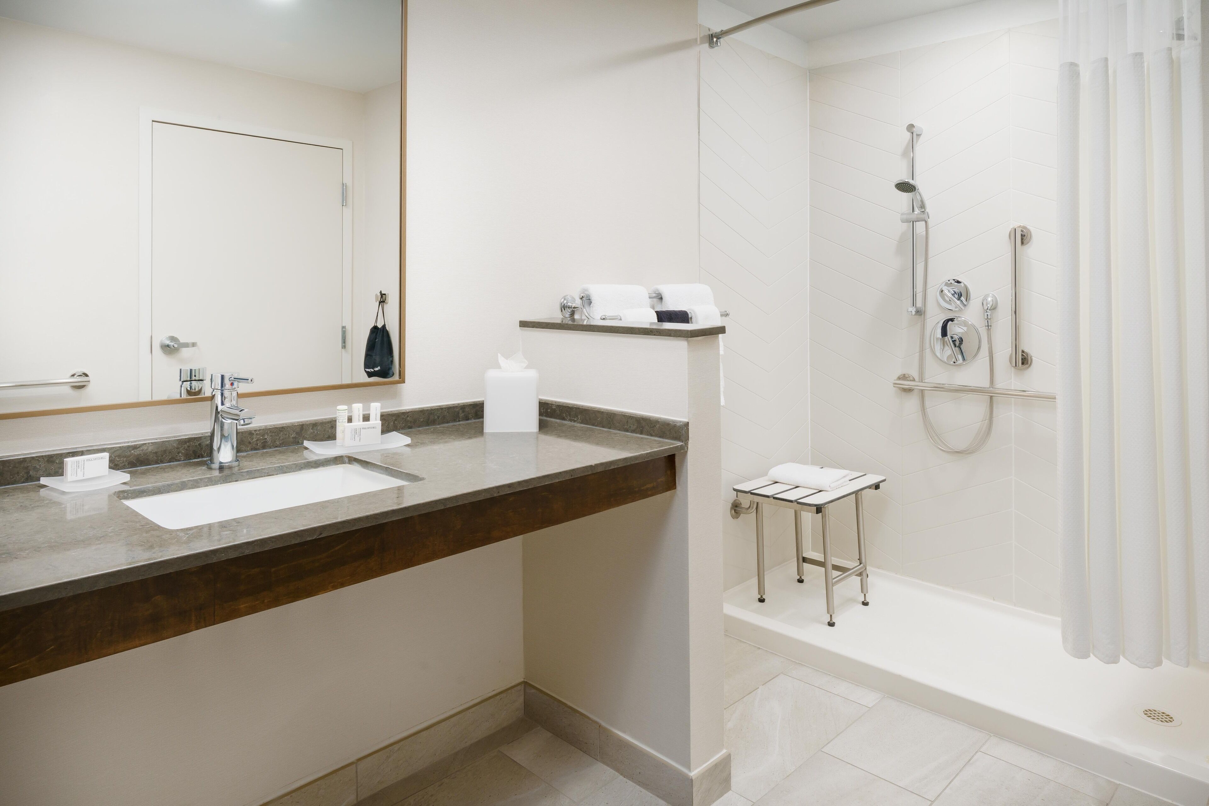 free toiletries, hair dryer, towels, soap