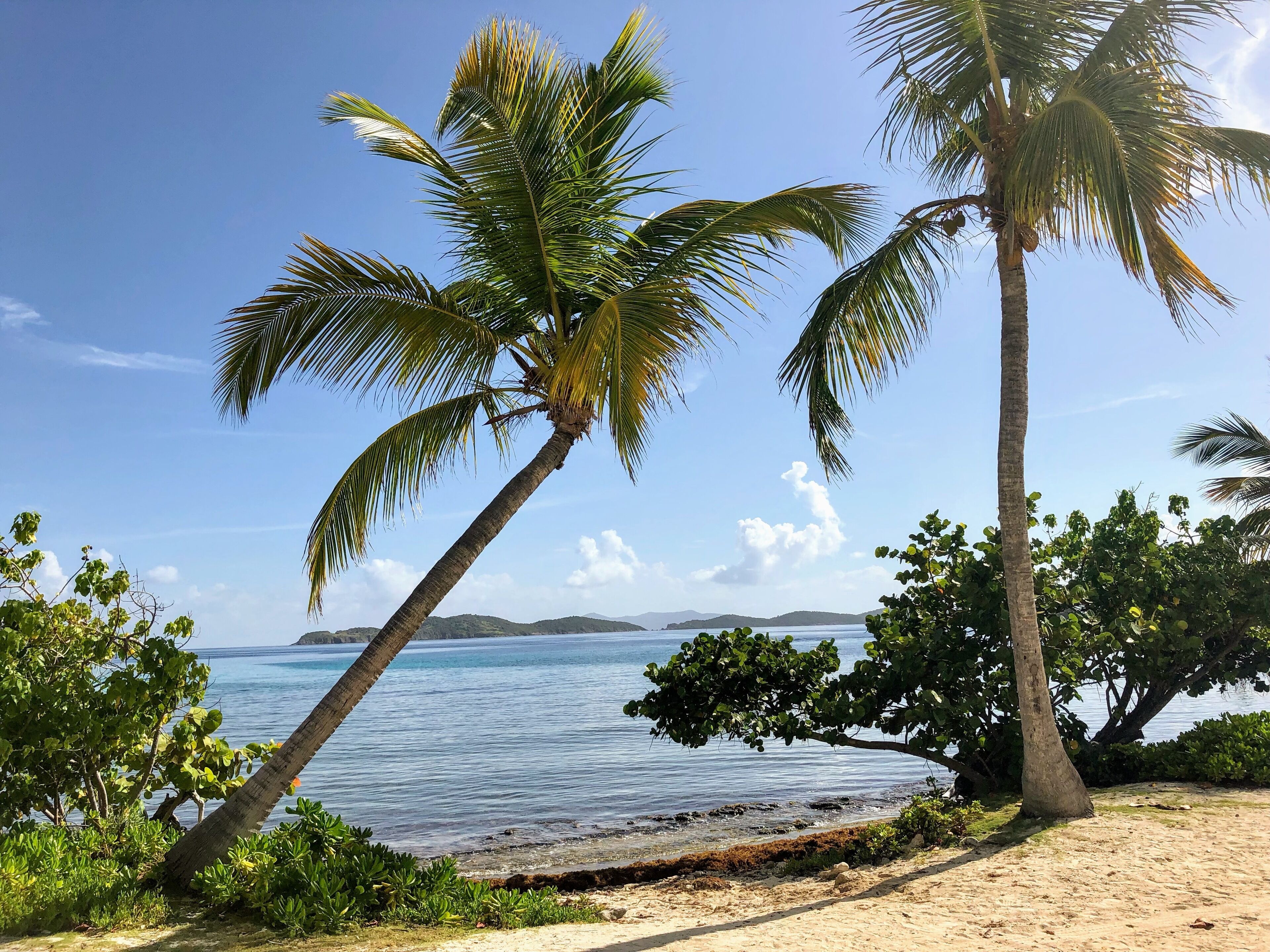 On the beach, sun loungers, beach towels