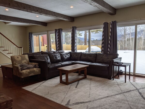 Smart TV, video games, DVD player, foosball