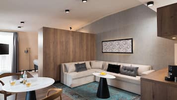Apartment, 1 Bedroom | Living area | 42-inch Smart TV with cable channels, TV, Netflix