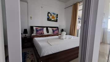 1 bedroom, travel crib, free WiFi, bed sheets