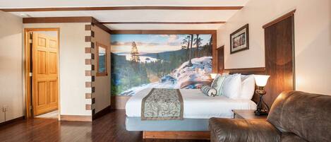 1 bedroom, desk, blackout curtains, iron/ironing board