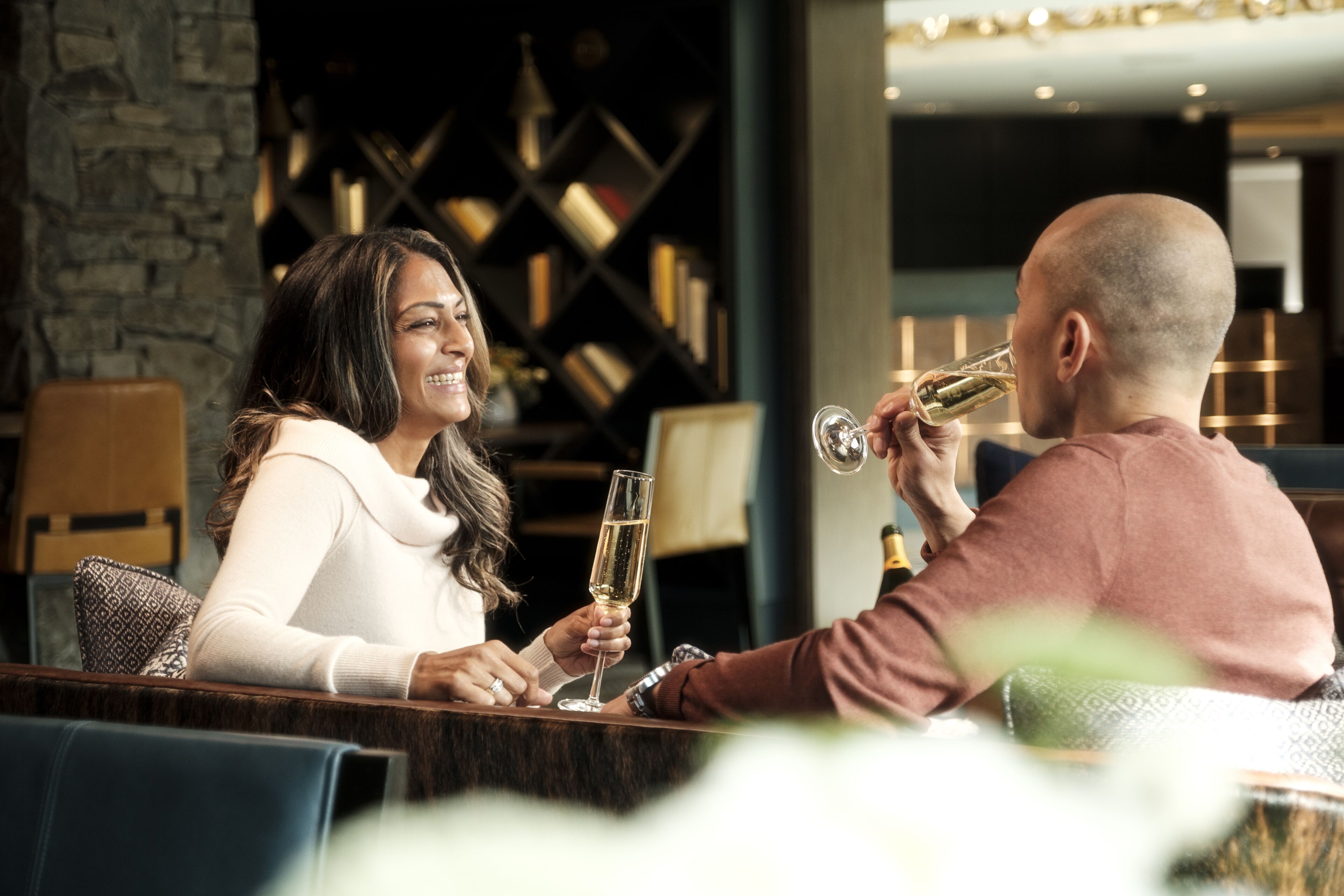 fairmont gold, room, 2 queen beds | living area | flat-screen tv, fireplace, pay films