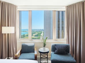 Premium bedding, down comforters, pillowtop beds, minibar