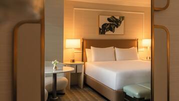 Premium bedding, down duvets, pillow-top beds, minibar