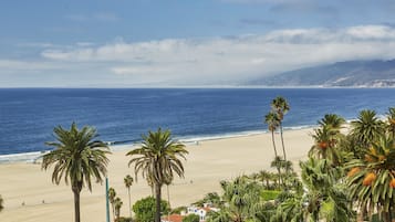 On the beach, white sand