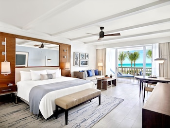 Villa, 1 King Bed, Balcony, Ocean View | Premium bedding, in-room safe, desk, laptop workspace at Fairmont El San Juan Villa Experience