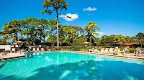Outdoor pool, a heated pool