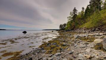 En la playa y toallas de playa