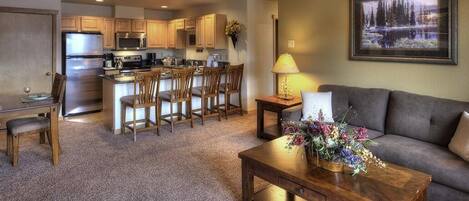 TV, fireplace, video games, DVD player