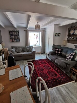 TV, fireplace, DVD player, books - Trestenor Cottage St Ives town. Cosy Cottage. (St.Ives)
