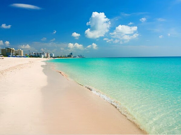Beach nearby, sun-loungers