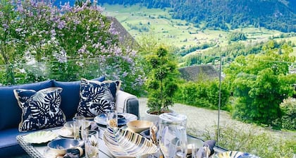Beautiful chalet on the piste in the Swiss Alps
