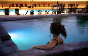 Outdoor pool, a heated pool