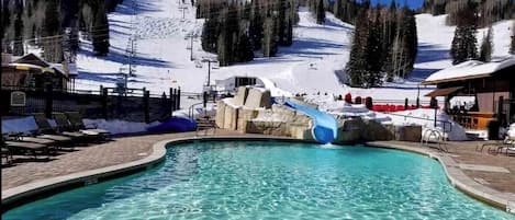 Outdoor pool, a heated pool