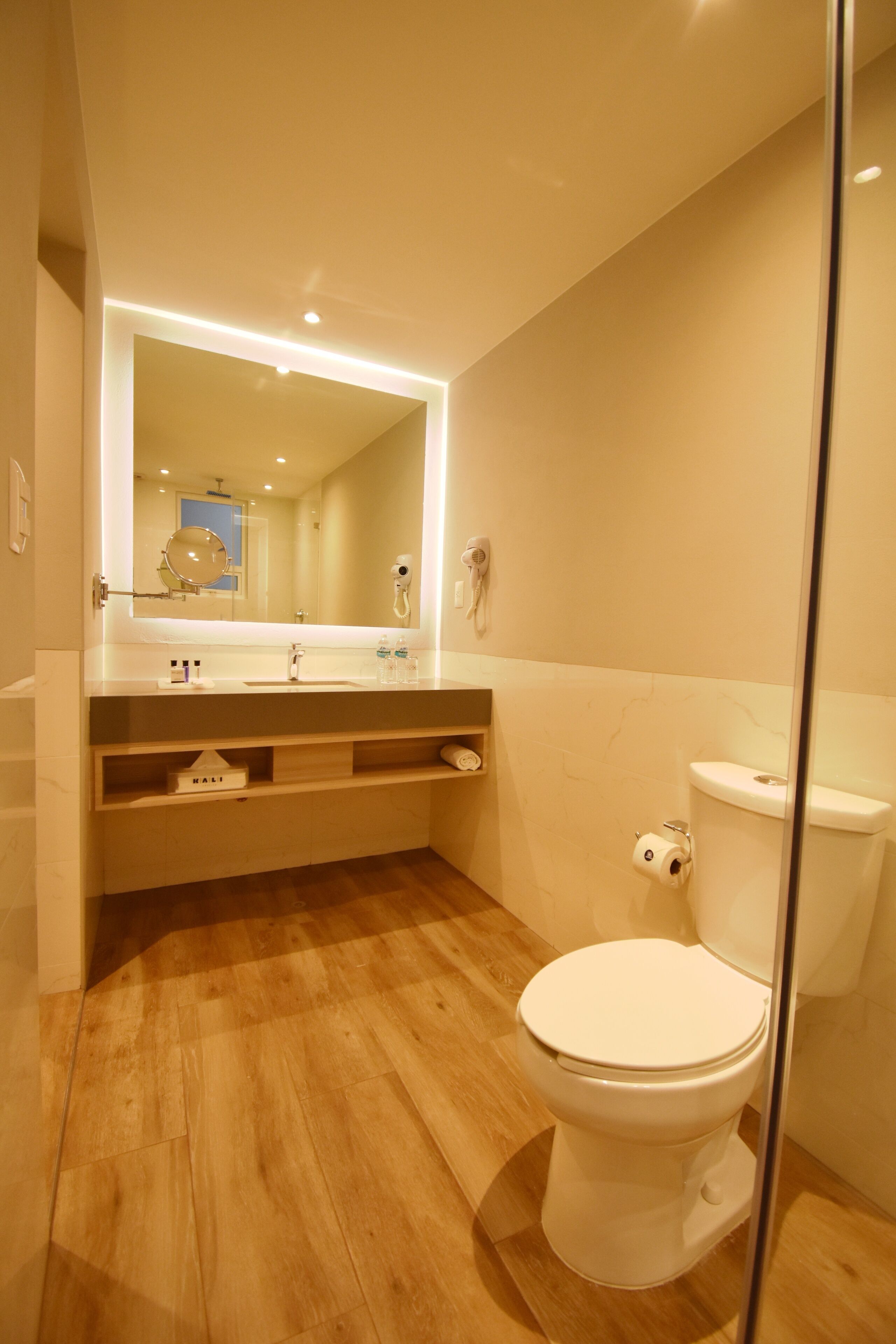 premier double room | bathroom | shower, rainfall showerhead, free toiletries, towels