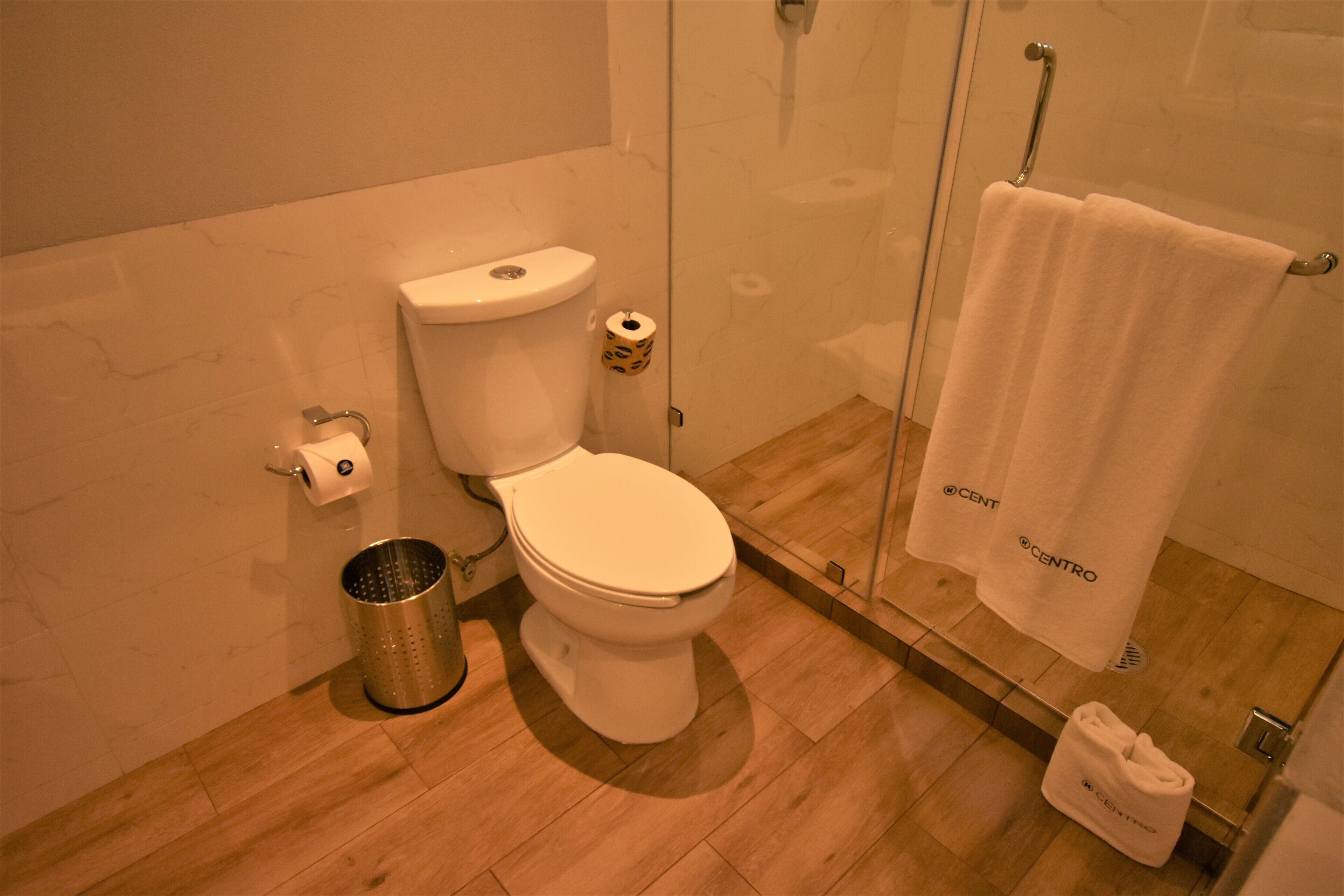 premier twin room | bathroom | shower, rainfall showerhead, free toiletries, towels