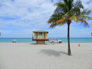 Beach nearby, beach umbrellas