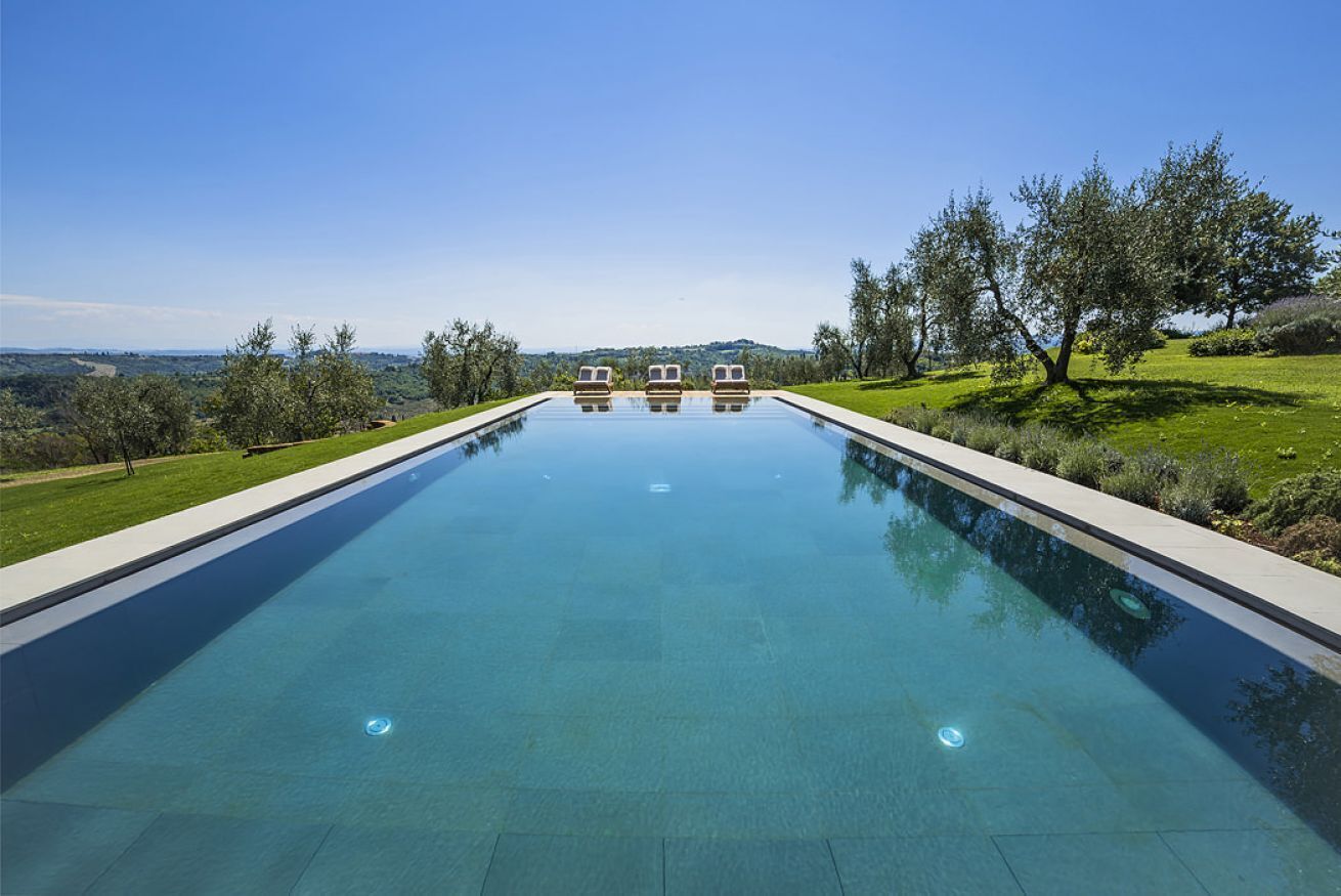 Piscine extérieure, piscine chauffée