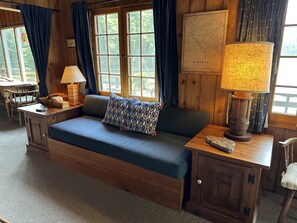 Téléviseur connecté, foyer, lecteur de DVD, livres