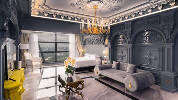 Premium bedding, pillow-top beds, minibar, in-room safe