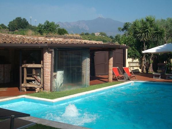 Outdoor pool - SOLE E LUNA villa with pool at the foot of Mount Etna between Catania Taormina (acireale)
