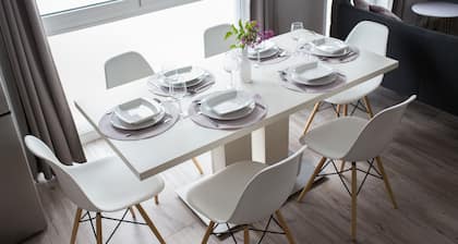 moderne Neubau-Wohnung mit 35qm Dachterrasse + Kamin