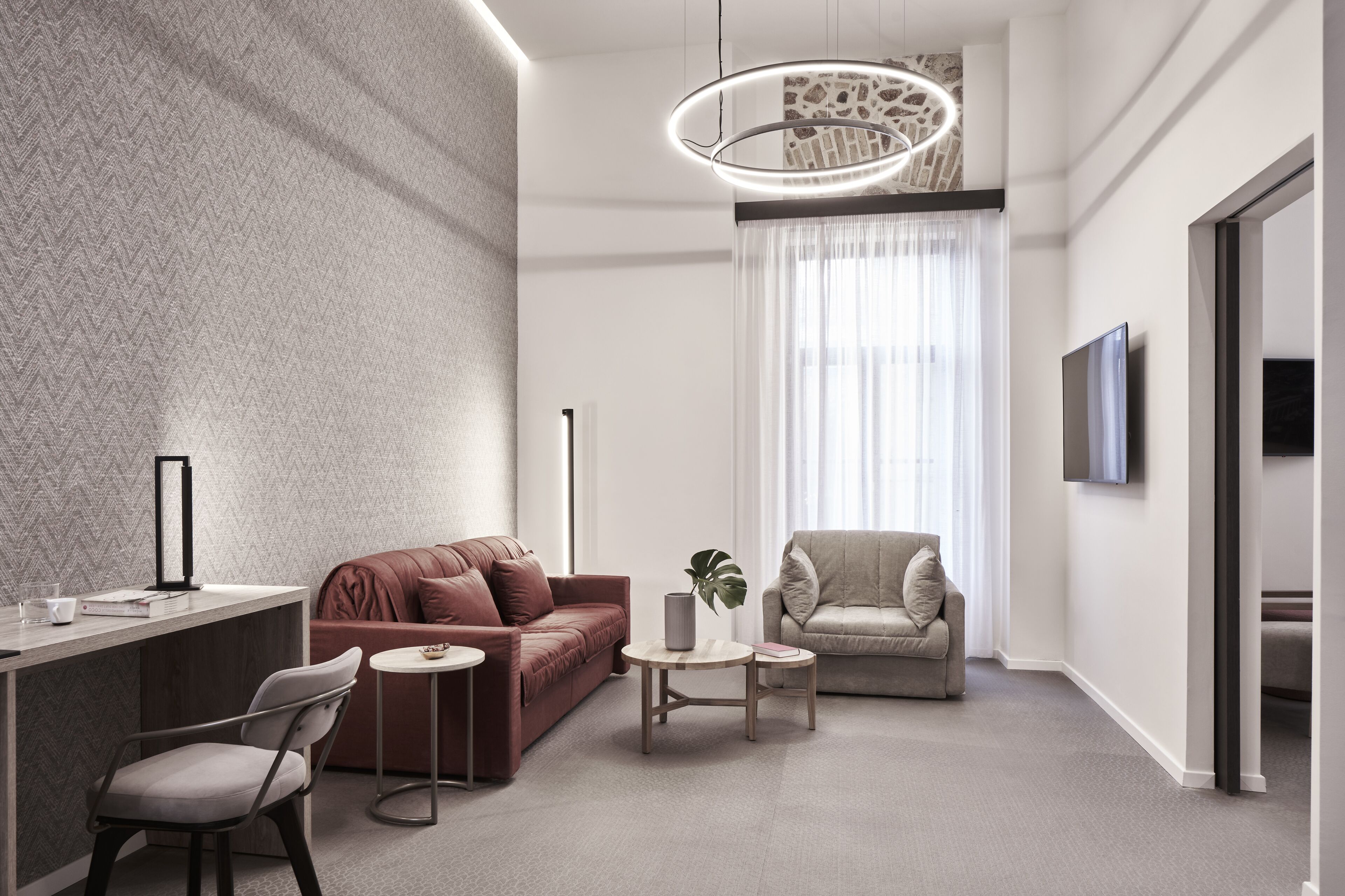 premium suite | living area | 43-inch smart tv with satellite channels, tv