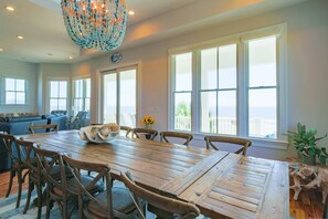 Dining - Oceanfront Home w/ Private Pool, Roof Deck, Porches & Game Room -- Incredible Ocean & Marsh Views (Folly Beach)