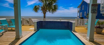 Oceanfront Home w/ Private Pool, Roof Deck, Porches & Game Room -- Incredible Ocean & Marsh Views