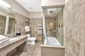 Rainfall showerhead, hair dryer - The Inn at Ohio Northern University (Ada)