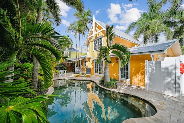 A heated pool