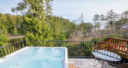 Storm Bay | Family Home with Hot Tub & Inlet View