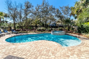 Outdoor pool, a heated pool
