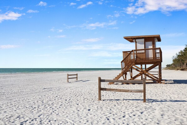 Sun-loungers, beach towels