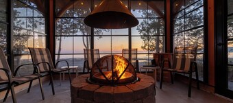 Bois Blanc Island Lighthouse Home. Iconic Sunset Views of the Mackinac Bridge!