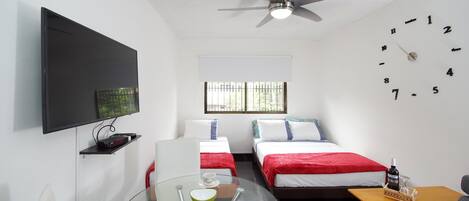 Iron/ironing board, WiFi, bed sheets