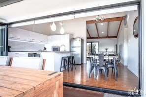 Dining - Pet-Friendly Home + Pool, Walk to Warana Beach (Warana)