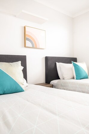 4 bedrooms, iron/ironing board, travel cot, WiFi
