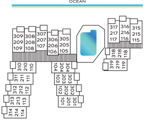 Floor plan - Beach House 312 - Oceanfront Complex in Garden City Beach, SC (Garden City)