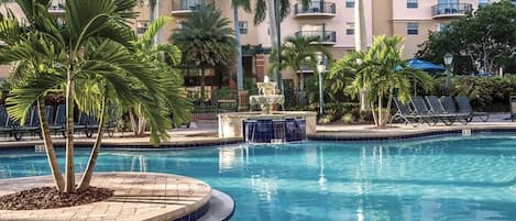 Outdoor pool, a heated pool
