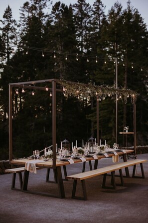 Espace de banquet à l’extérieur