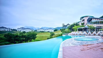 Indoor pool, seasonal outdoor pool