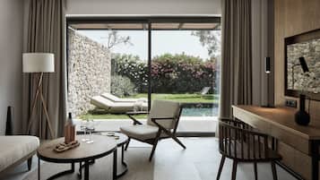 Ionian Beachfront Suite, Private Pool | Ausblick vom Zimmer