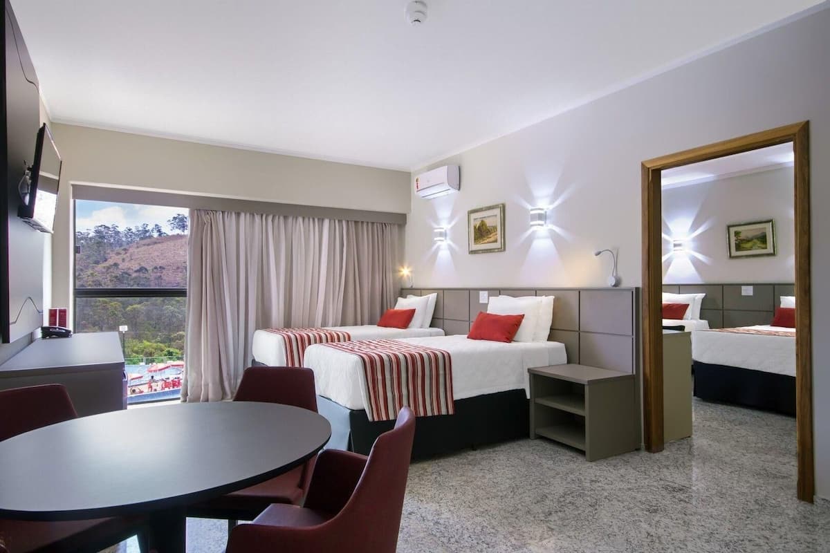 In-room safe, desk, laptop workspace, soundproofing